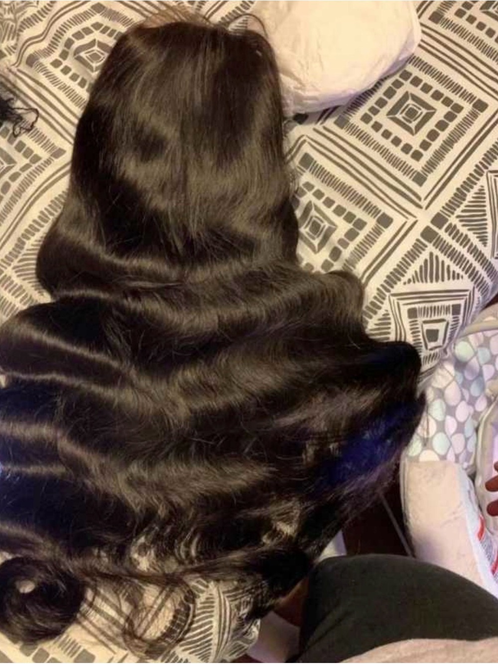 SHEIN Natural Black Wavy Human Hair Closure